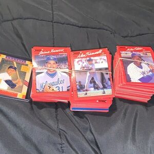 Donruss Red Baseball Trading Card Bundle - Kids Trading Cards not in box